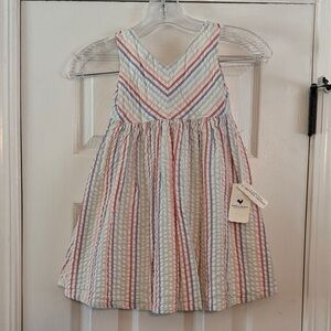 Hope & Henry Rainbow Striped Kids Dress